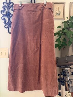 H&M Rust Brown Corduroy Maxi Skirt